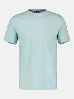 Basic T-Shirt mit Logostitch, unifarben