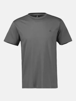 Basic T-Shirt mit Logostitch, unifarben