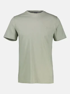 Basic T-Shirt mit Logostitch, unifarben