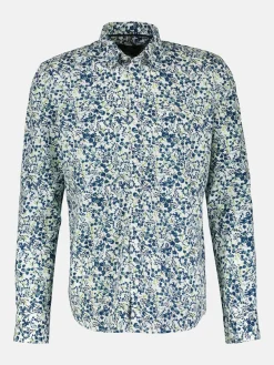 Floral-bedrucktes Herrenhemd mit Stretchanteil