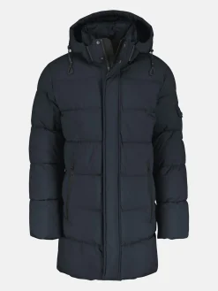 Gefütterte Herren Steppjacke mit Kapuze in Übergrößen