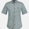 Halbarmhemd mit floralem Print
