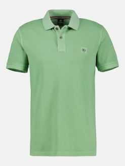 Herren Poloshirt in gewaschener Optik