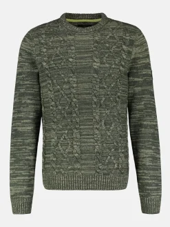 Herren Strickpullover mit klassisch-modernem Kabelstrickmuster