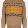 Jacquard Strickpullover für Herren