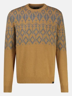 Jacquard-Pullover aus gestrickter Schurwolle mit Kaschmiranteil