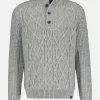 Kabel-Strickpullover mit Schurwollanteil