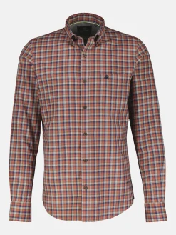 Kariertes Herrenhemd mit Button-down-Kragen