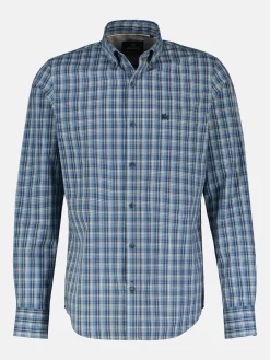 Kariertes Herrenhemd mit Button-down-Kragen