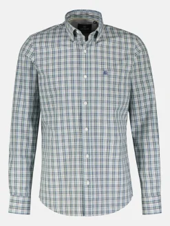 Kariertes Herrenhemd mit Button-down-Kragen