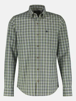 Kariertes Herrenhemd mit Button-down-Kragen
