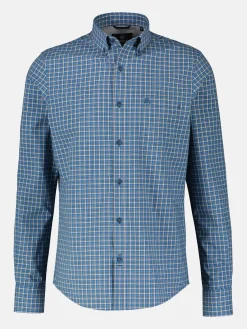 Langarmhemd, kariert, klassischer Button-down-Kragen