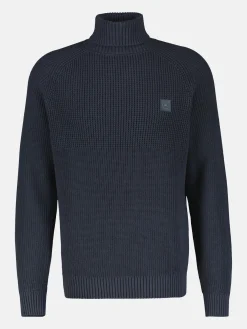 Rollkragenpullover für Herren in Großen Größen, aus Strukturstrickware