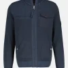Strickjacke mit unterschiedlichen Strickstrukturen