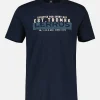 T-Shirt für Herren in Großen Größen mit Brustprint, unifarben