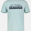 Unifarbenes T-Shirt mit Print