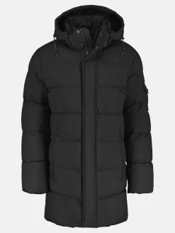 Warm gefütterte Steppjacke mit abnehmbarer Kapuze