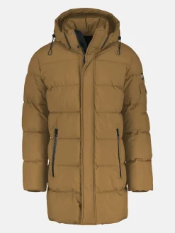 Warm gefütterte Steppjacke mit abnehmbarer Kapuze
