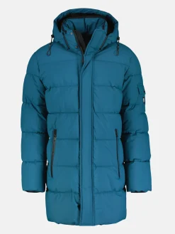 Warm gefütterte Steppjacke mit abnehmbarer Kapuze